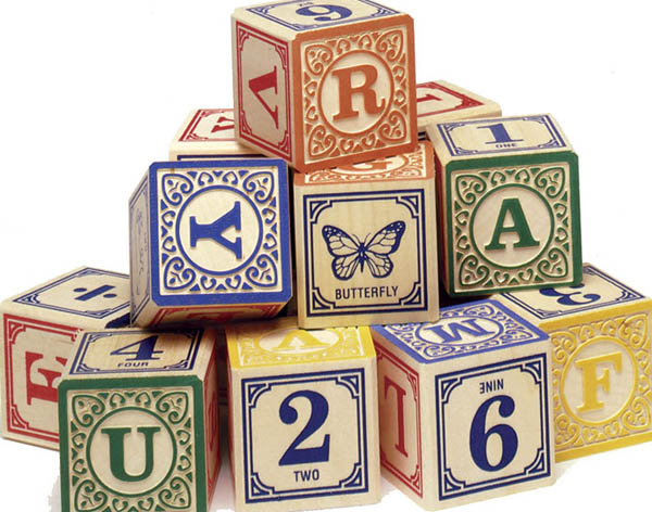 vintage alphabet blocks