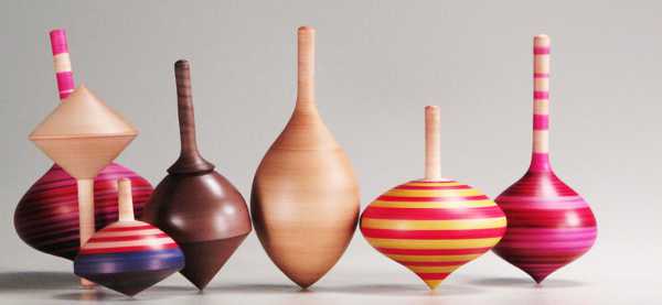 Simply beautiful wooden spinning tops