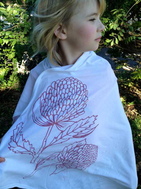 Little Flourishes organic baby wraps and blankets with a stunning