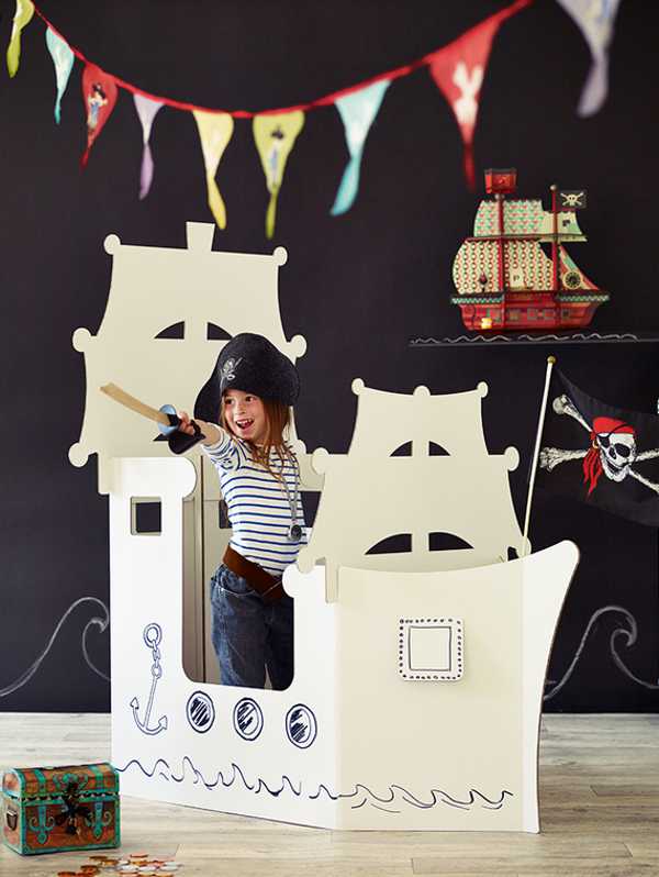 cardboardpirate Rainy day fun with the Giant Cardboard Pirate Ship