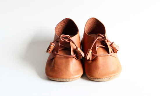 Etsy find of the day - handmade leather baby shoes