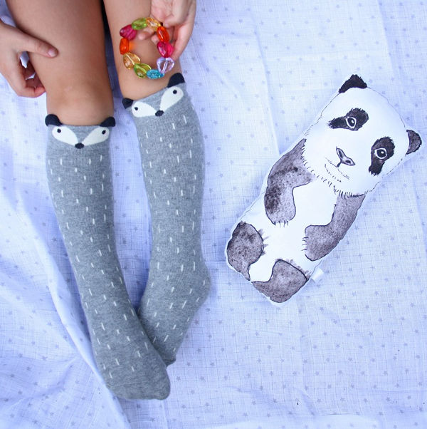 Creature comfort for little girls with Raccoon Knee Socks