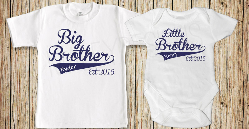 Etsy find of the day - big brother, little brother t-shirt & onesie set