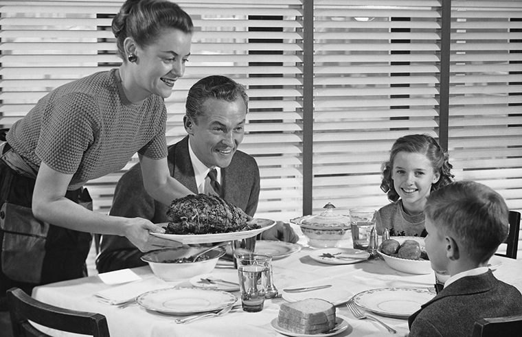 1950s perfect happy family