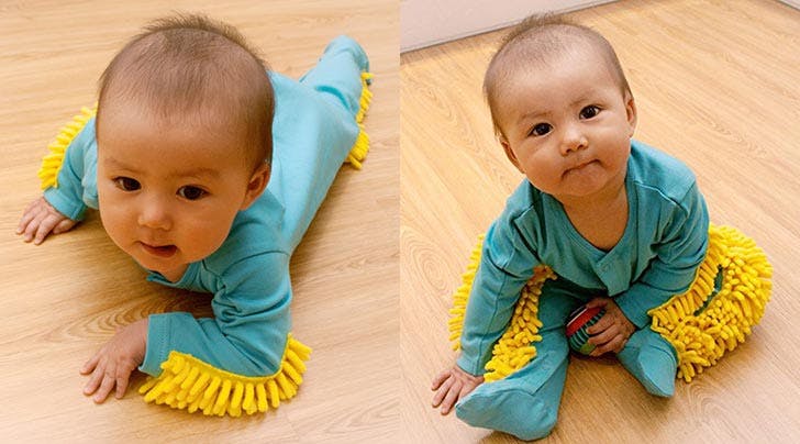 Hurrah The Baby Mop Onesie Exists So You Can Put Your Bub To