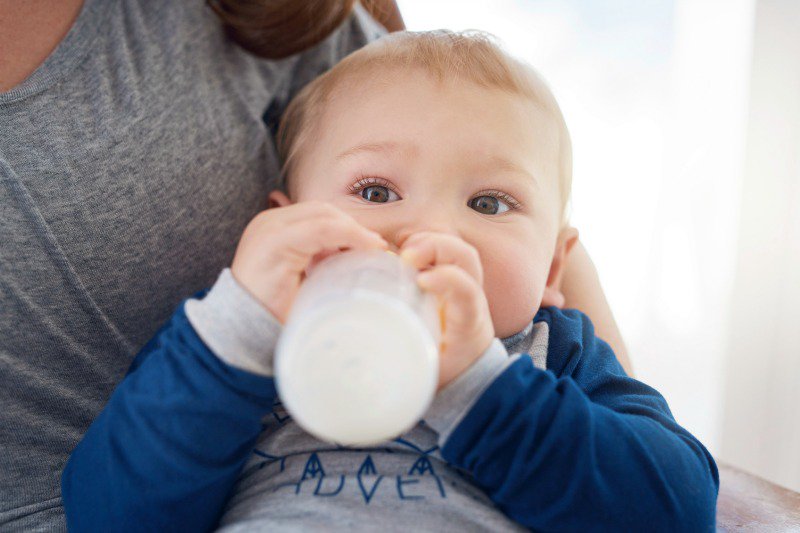 teething baby refusing milk