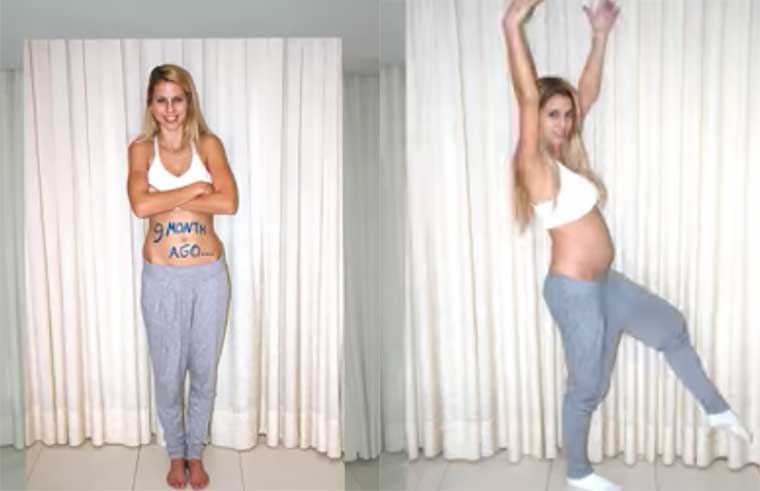 The funny pregnancy in 1,000 pictures video that we can't look away from